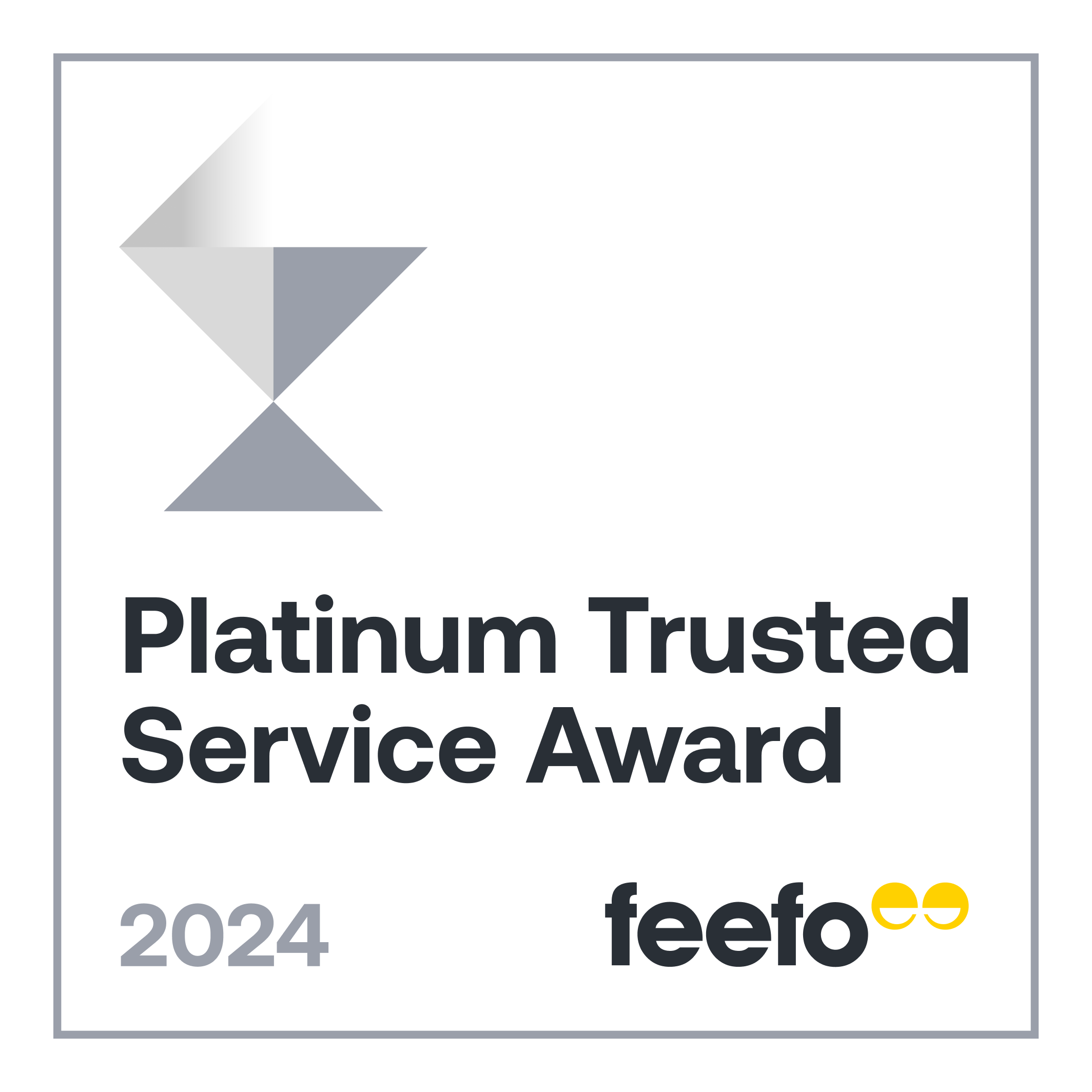 Feefo Platinum Trusted Service Award 2024